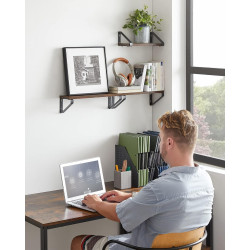 Набор полок Vasagle LWS33BX (Rustic Brown/Black) Thumb