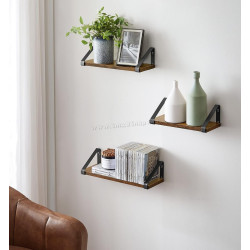 Набор полок Vasagle LWS33BX (Rustic Brown/Black)