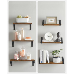 Набор полок Vasagle LWS33BX (Rustic Brown/Black) Thumb