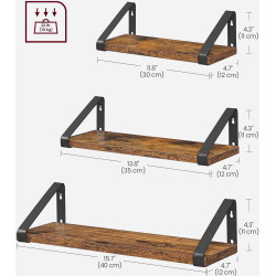 Набор полок Vasagle LWS33BX (Rustic Brown/Black) Thumb