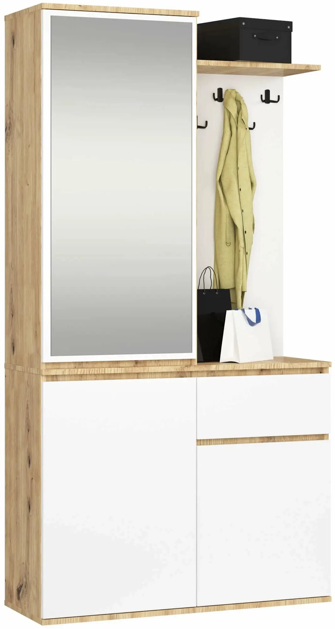 Antreu Akord Entro 95cm 3D1SZ (Artisan Oak/White)