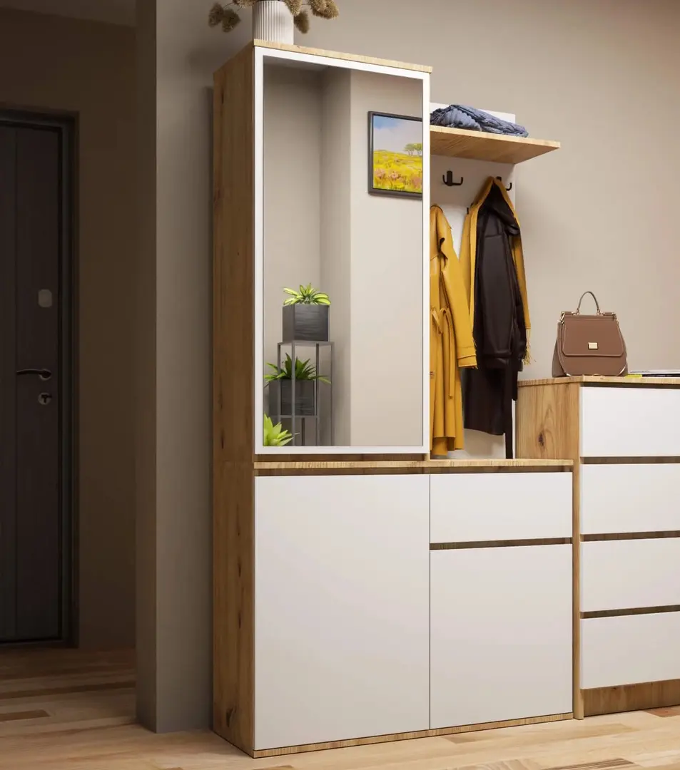 Antreu Akord Entro 95cm 3D1SZ (Artisan Oak/White)