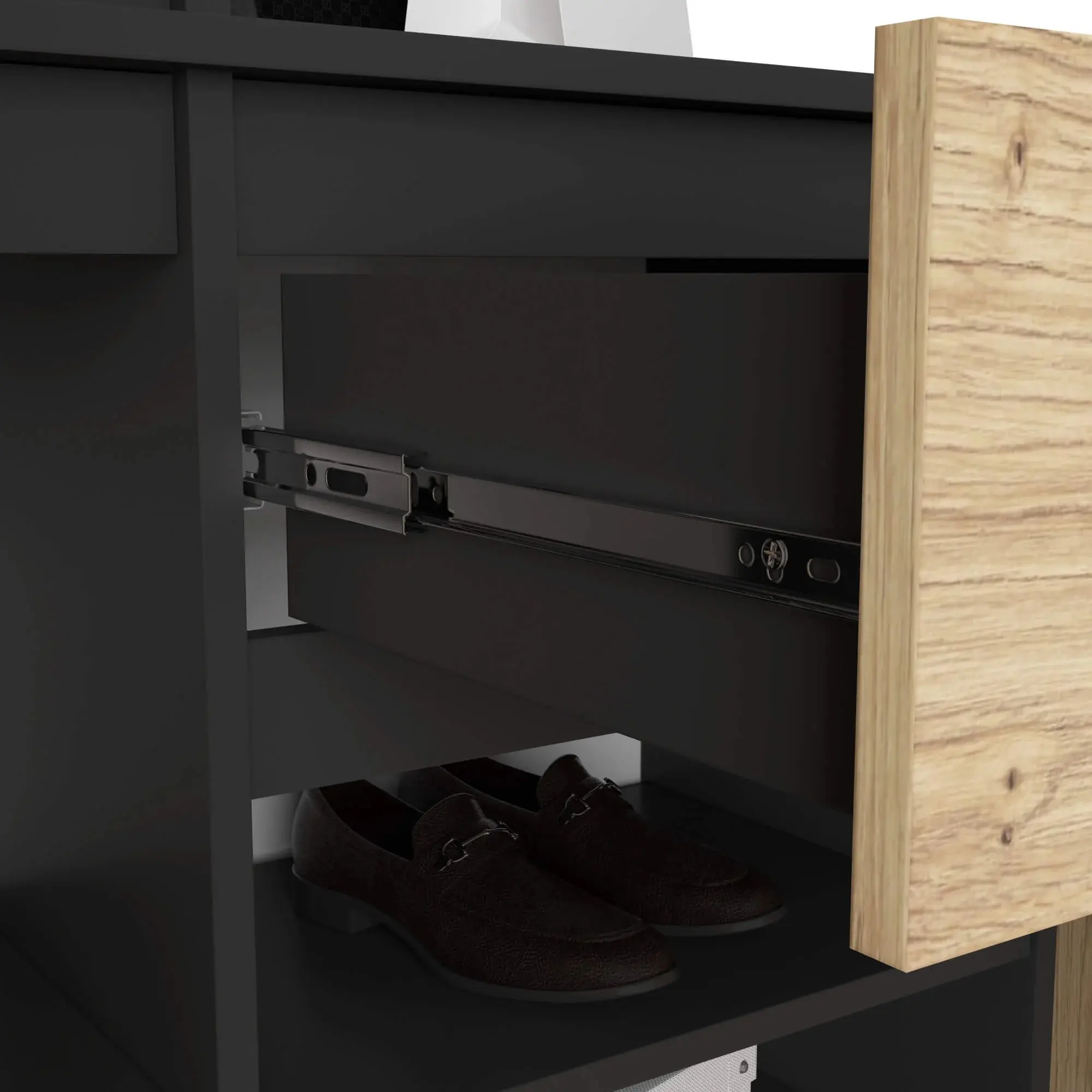 Antreu Akord Entro 95cm 3D1SZ (Black/Artisan Oak)