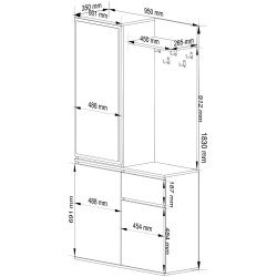 Antreu Akord Entro 95cm 3D1SZ (Black/Craft Oak) Thumb