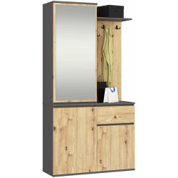 Antreu Akord Entro 95cm 3D1SZ (Graphite Grey/Artisan Oak) Thumb