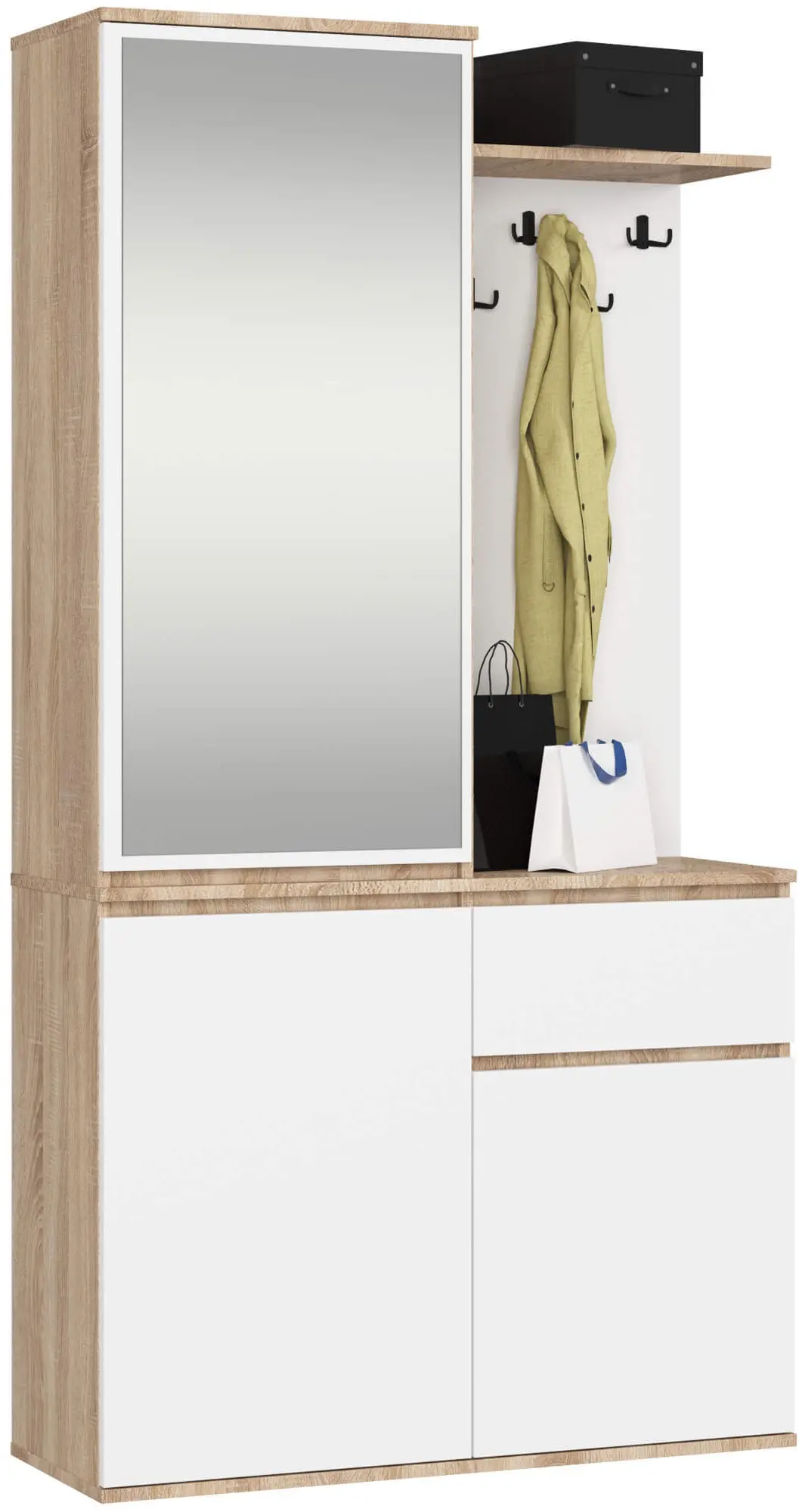 Antreu Akord Entro 95cm 3D1SZ (Sonoma Oak/White)