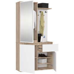 Antreu Akord Entro 95cm 3D1SZ (Sonoma Oak/White) Thumb