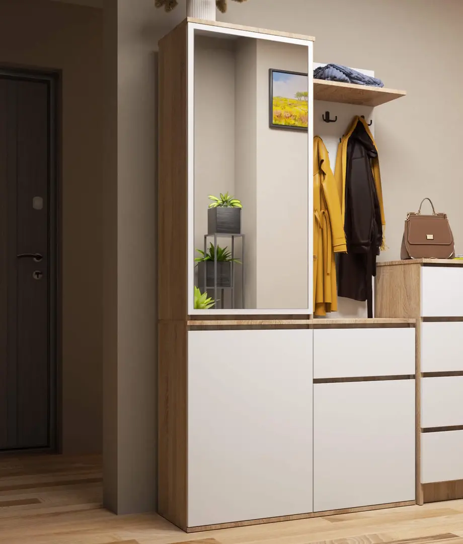 Antreu Akord Entro 95cm 3D1SZ (Sonoma Oak/White)