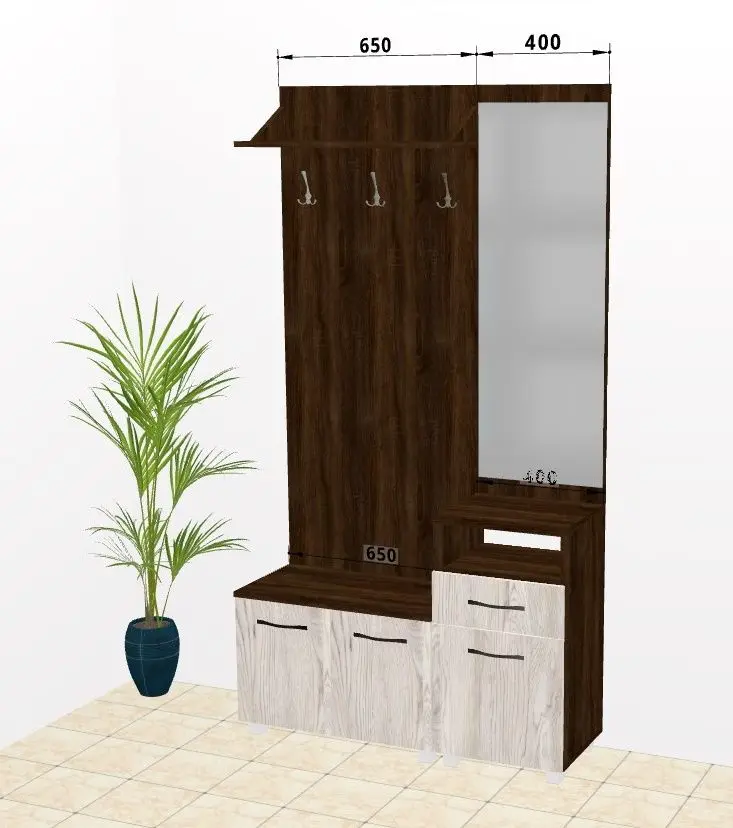 Antreu Ambianta Bruno 1.05m (Sonoma Inchis/Samoa Alb)