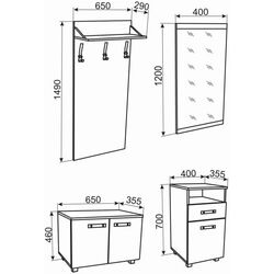 Antreu Ambianta Bruno 1.05m (Sonoma Inchis/Samoa Alb) Thumb