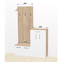 Прихожая Ambianta Bruno 1.25м (Бардолино/Белый) Thumb