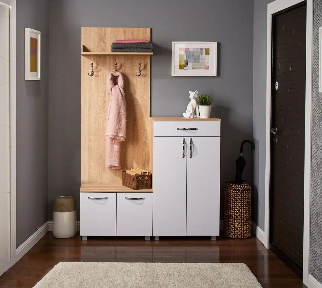 Прихожая Ambianta Bruno 1.25м (Бардолино/Белый)