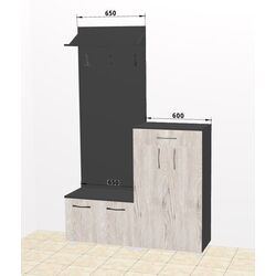 Antreu Ambianta Bruno 1.25m (Grafit/Samoa Alb) Thumb