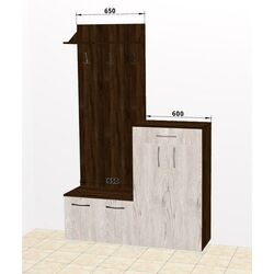 Antreu Ambianta Bruno 1.25m (Sonoma Inchis/Samoa Alb) Thumb