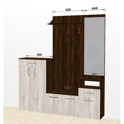 Antreu Ambianta Bruno 1.65m (Sonoma Inchis/Samoa Alb) Thumb