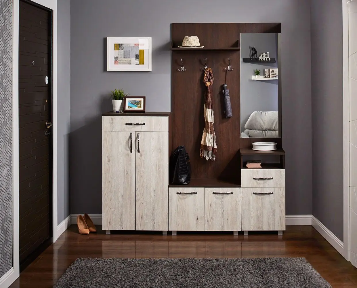 Antreu Ambianta Bruno 1.65m (Sonoma Inchis/Samoa Alb)