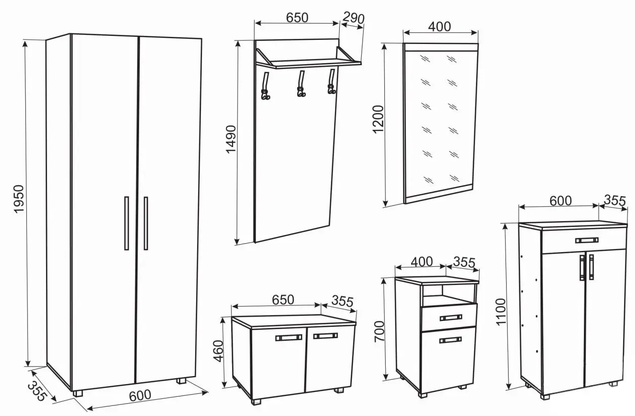 Antreu Ambianta Bruno 2.25m (Grafit/Samoa Alb)