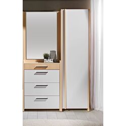 Antreu Ambianta Solaris cu dulap 1.4m (Cremona/Alb)