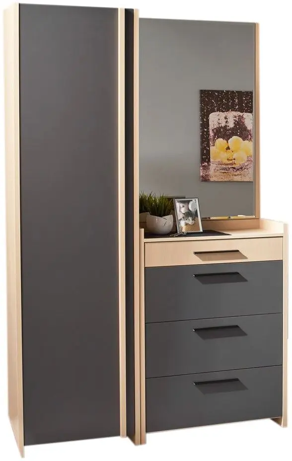 Antreu Ambianta Solaris cu dulap 1.4m (Cremona/Grafit)