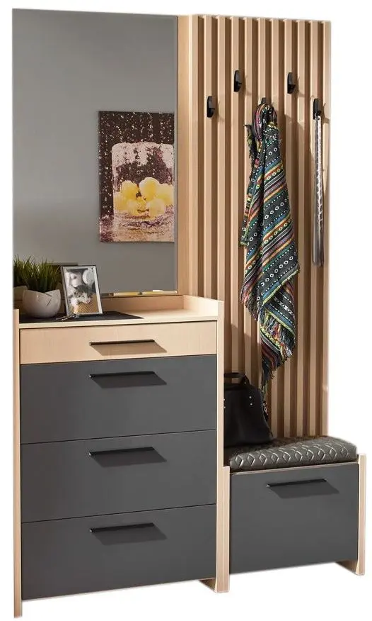 Antreu Ambianta Solaris cu cuier 1.4m (Cremona/Grafit)