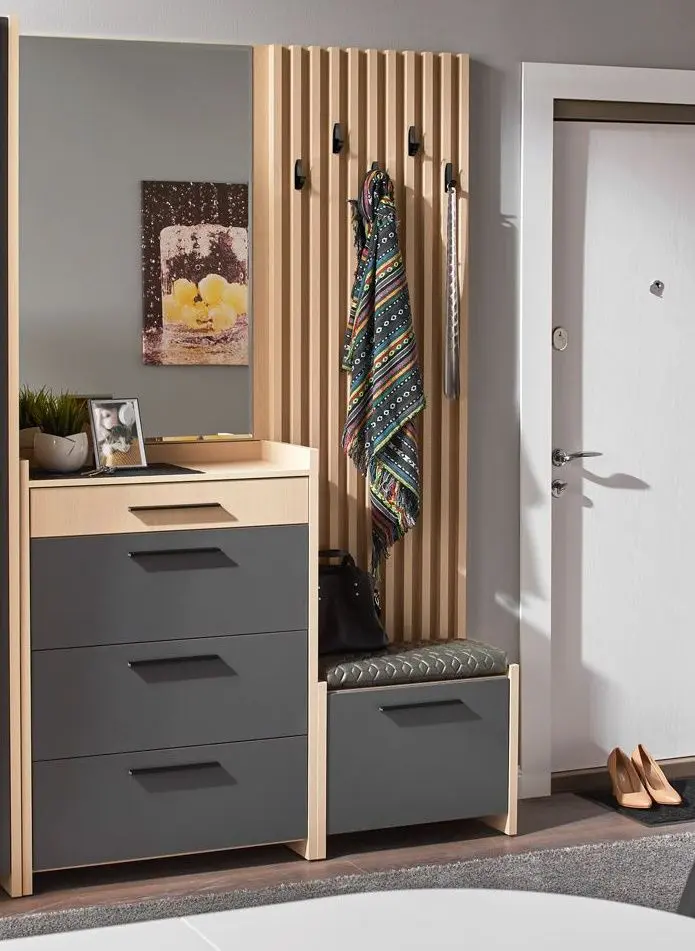 Antreu Ambianta Solaris cu cuier 1.4m (Cremona/Grafit)