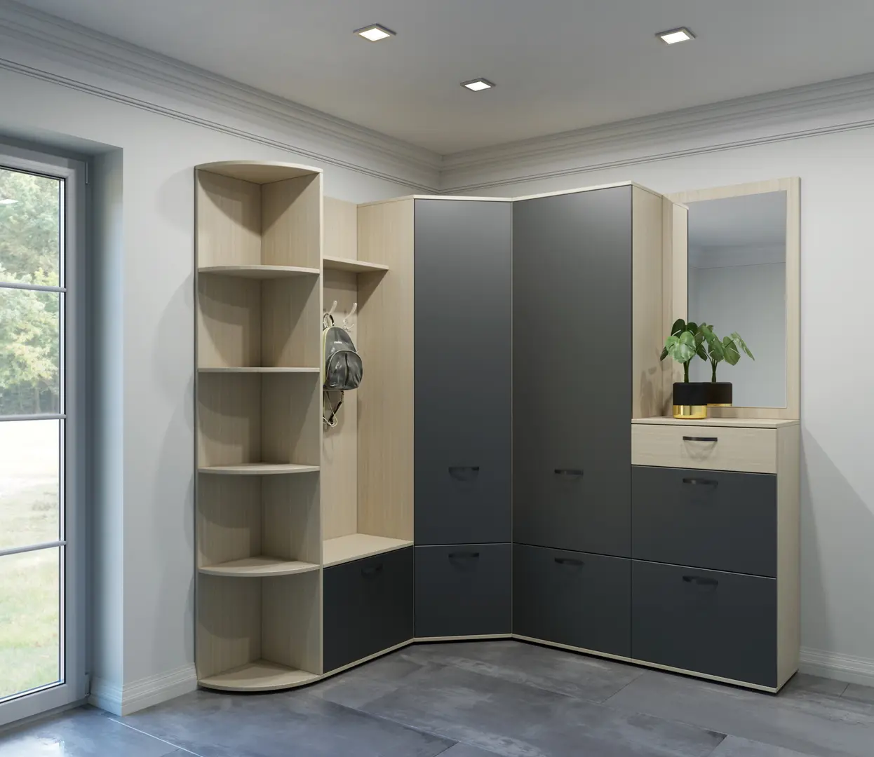 Antreu Arta Mobilei Ferara 1-5 AM17 (Ferrara Oak/Anthracite)