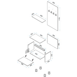Antreu Arta Mobilei Krafti 2.5.3.4 AM75 (Gold Craft Oak/Alpine White) Thumb