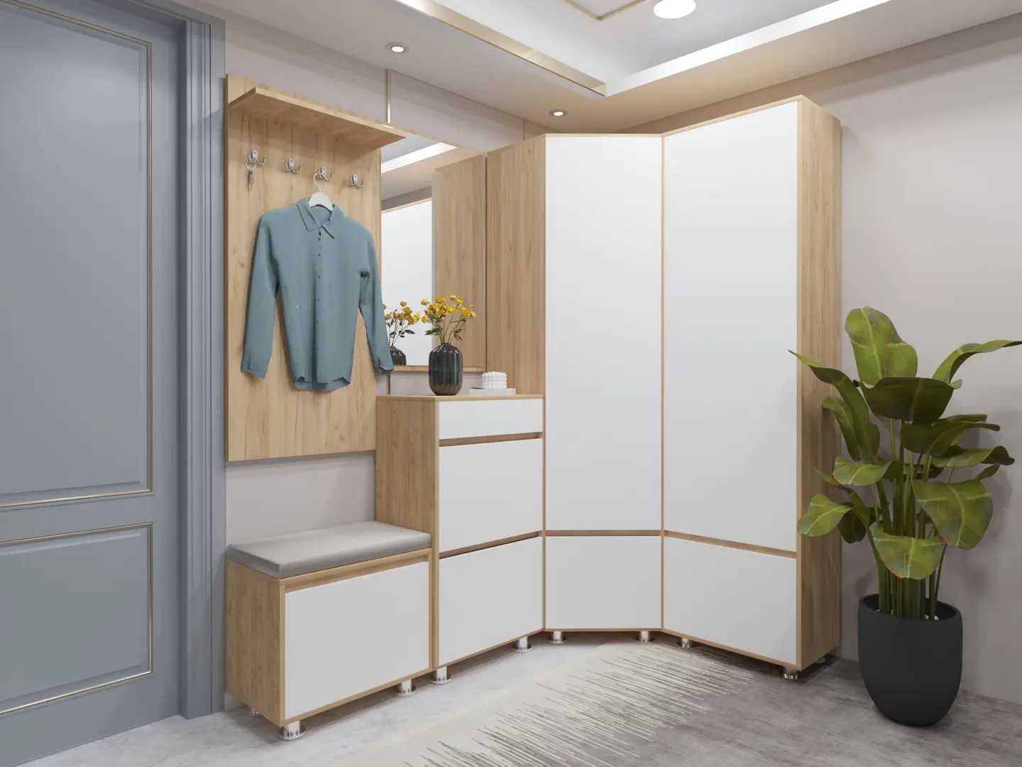 Antreu Arta Mobilei Krafti 2.5.3.4 AM75 (Gold Craft Oak/Alpine White)