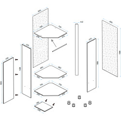 Прихожая Arta Mobilei Krafti 5.3.2 AM81 (Gold Craft Oak/Alpine White) Thumb