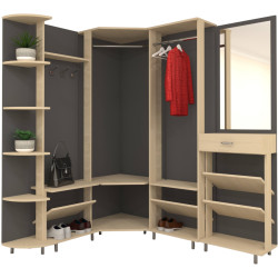 Прихожая Arta Mobilei Open Grafit 1-5 AM47 (Graphite/Ferrara Oak) Thumb