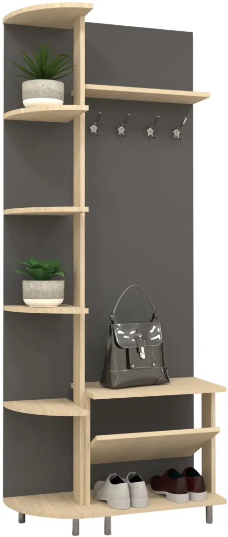 Прихожая Arta Mobilei Open Grafit 1.2 AM50 (Graphite/Ferrara Oak)