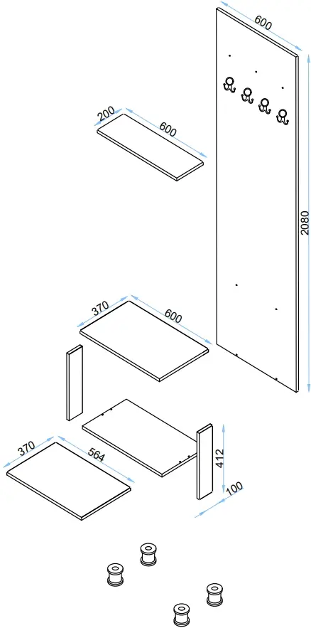 Antreu Arta Mobilei Open Grafit 1.2.4 AM49 (Graphite/Ferrara Oak)