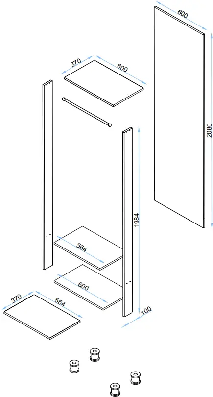 Antreu Arta Mobilei Open Grafit 1.2.4 AM49 (Graphite/Ferrara Oak)