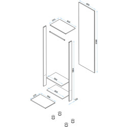 Antreu Arta Mobilei Open Grafit 1.3.4 AM51 (Graphite/Ferrara Oak) Thumb