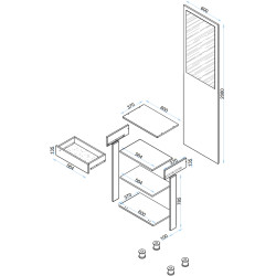 Antreu Arta Mobilei Open Grafit 1.3.5 AM52 (Graphite/Ferrara Oak) Thumb