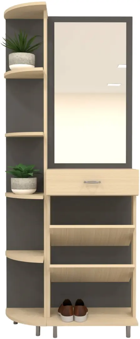 Прихожая Arta Mobilei Open Grafit 1.5 AM55 (Graphite/Ferrara Oak)