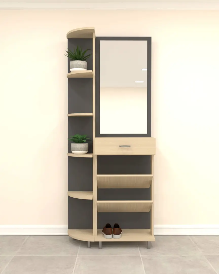 Прихожая Arta Mobilei Open Grafit 1.5 AM55 (Graphite/Ferrara Oak)