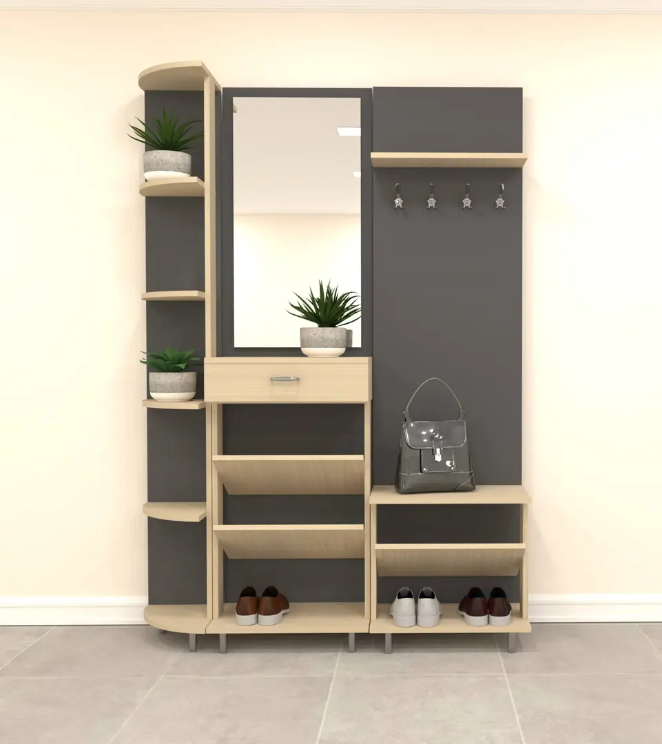 Прихожая Arta Mobilei Open Grafit 1.5.2 AM56 (Graphite/Ferrara Oak)