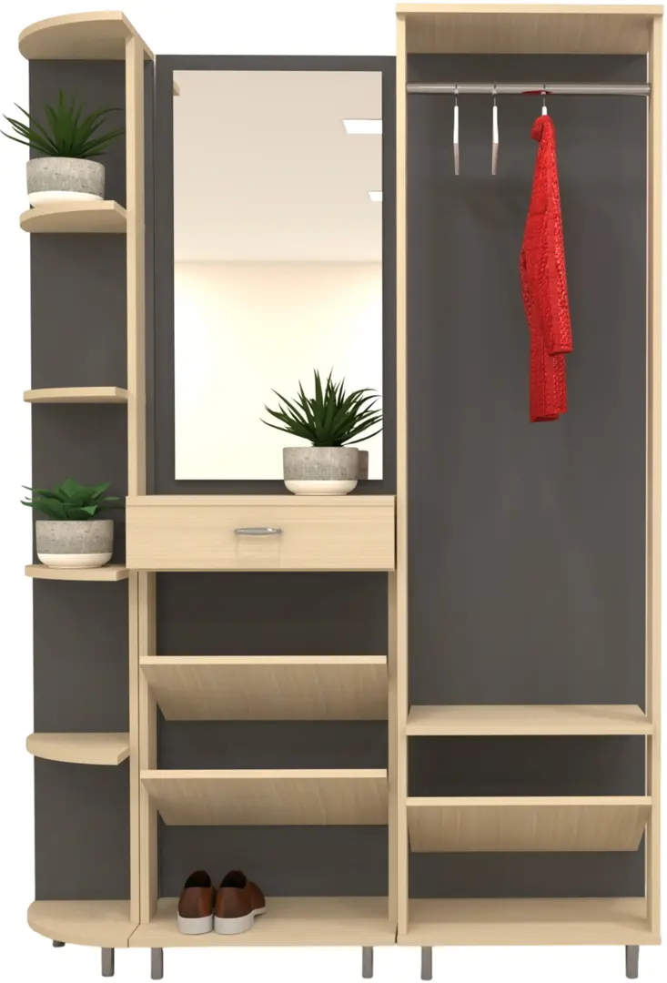 Прихожая Arta Mobilei Open Grafit 1.5.4 AM48 (Graphite/Ferrara Oak)