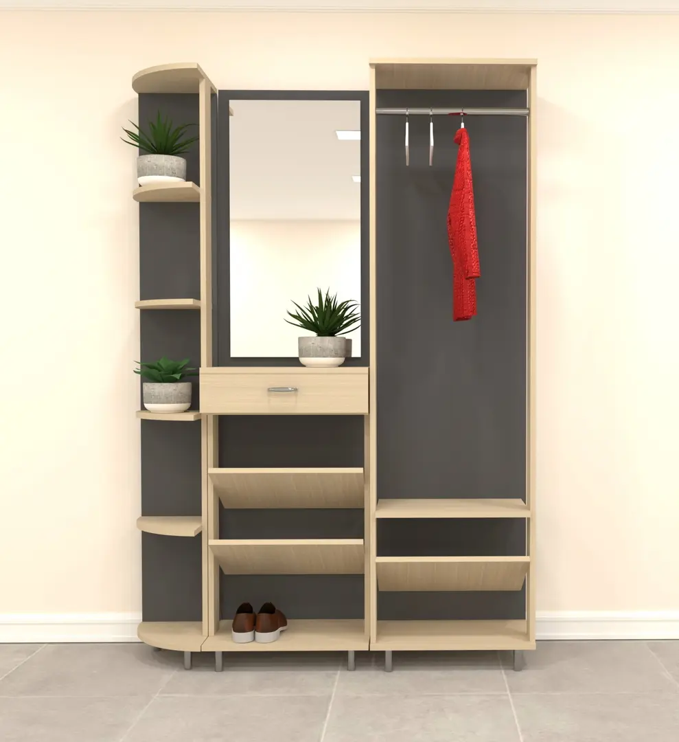 Прихожая Arta Mobilei Open Grafit 1.5.4 AM48 (Graphite/Ferrara Oak)