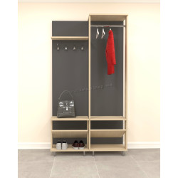 Прихожая Arta Mobilei Open Grafit 2.4 AM58 (Graphite/Ferrara Oak)