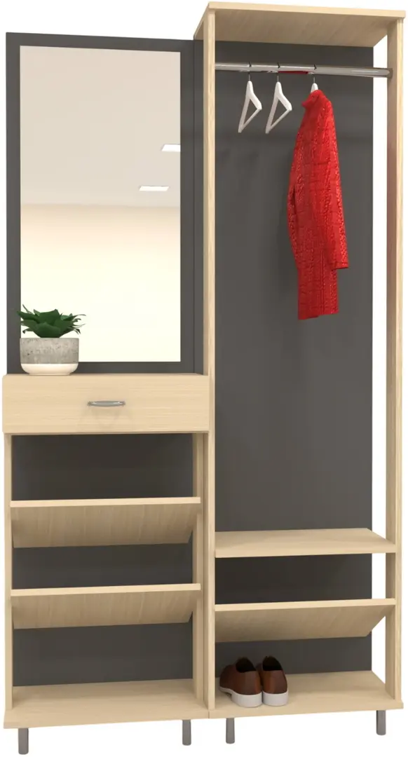 Прихожая Arta Mobilei Open Grafit 5.4 AM60 (Graphite/Ferrara Oak)