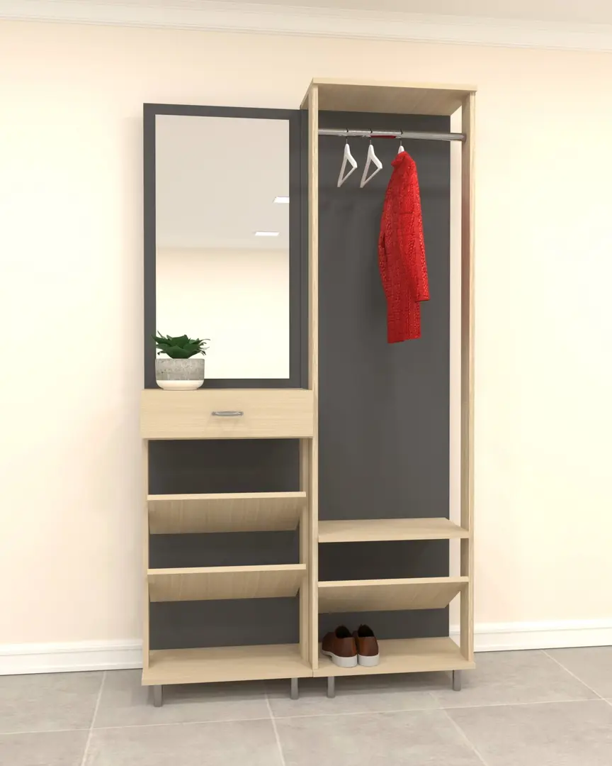 Прихожая Arta Mobilei Open Grafit 5.4 AM60 (Graphite/Ferrara Oak)