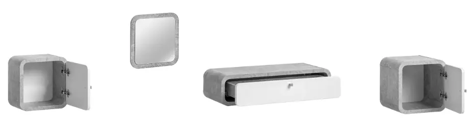 Antreu ASM Wally I AJW WY1 (Concrete/White Gloss) - 2