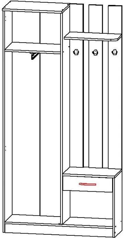 Прихожая Астрид-Мебель София 8 (Ясень Анкор Белый) - 2