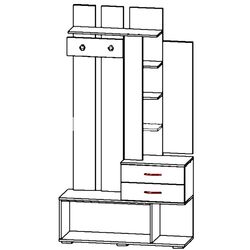 Antreu cu oglinda Астрид-Мебель Briz БРЗ.01 (Sonoma Oak/Mocha) Thumb