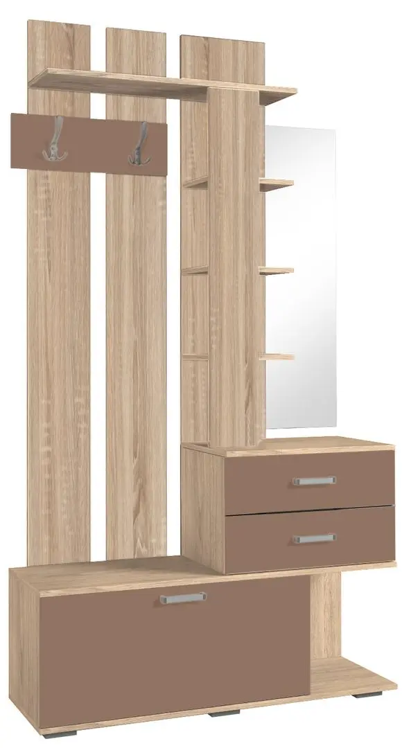 Antreu cu oglinda Астрид-Мебель Briz БРЗ.01 (Sonoma Oak/Mocha)
