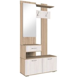 Antreu cu oglinda Астрид-Мебель Briz БРЗ.10 (Sonoma Oak/Ash Anchor White)