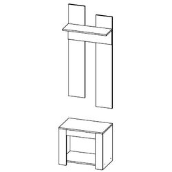 Cuier Астрид-Мебель Kvadro КВД.42 (Delano Oak Light) Thumb