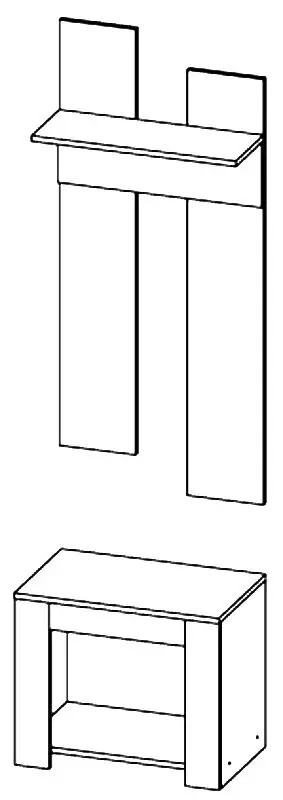 Cuier Астрид-Мебель Kvadro КВД.42 (Delano Oak Light) - 2